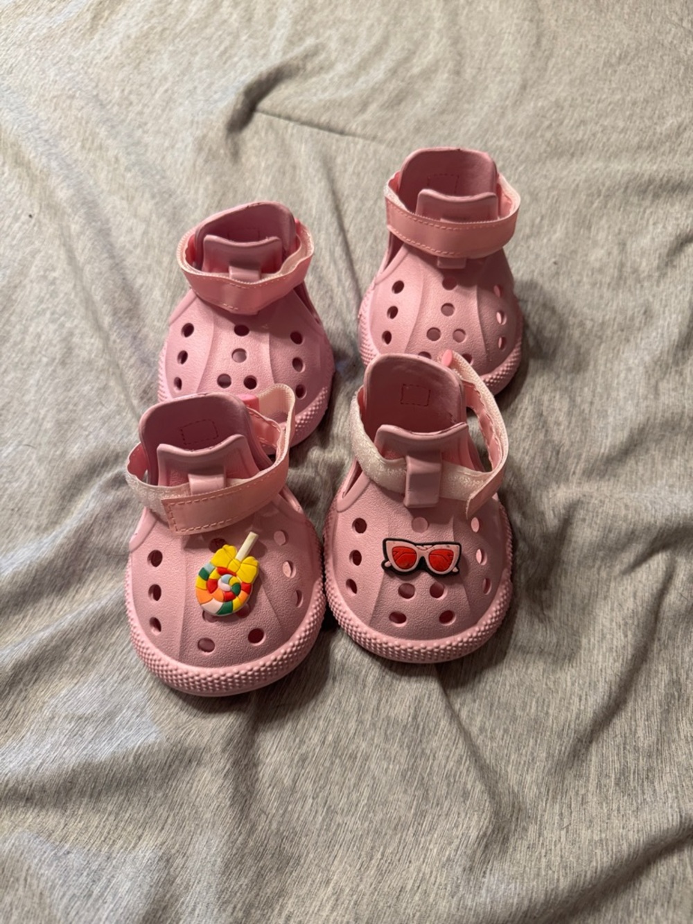 Source Unknown Pink Dog Ventilated Sandal Clogs with Ankle Strap